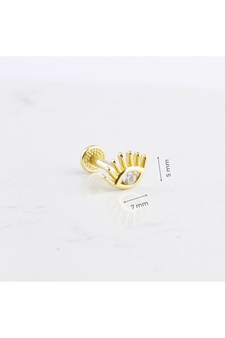 Glorria Altın Göz Tragus Piercing Çok Renkli 23924105