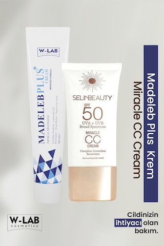 Selin Beauty Miracle Cc Krem + W Lab Madeleb Plus Krem Set
