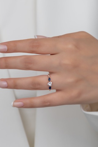 Gümüş Prenses Yüzük Rose Gold Kaplama 925 Ayar Gümüş Rose Gold (511780205)