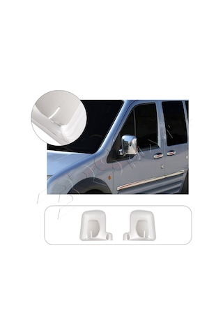 Ford Connect Uyumlu 2002-2009 Ayna Kapağı 2 Parça Abs Krom Kaplama