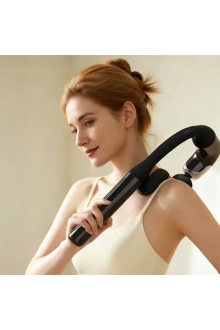 4 Farklı Başlıklı Uzun Saplı Derin Doku Masaj Tabancası, Boyun, Omuz Ve Sırt İçin Ergonomik Saplı Çoklu Masaj Modlu Taşınabilir Masaj Aleti 4741 Açık Mavi
