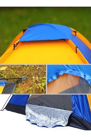 6 Kişilik Kamp Çadırı Su Geçirmez Kolay Kurulum Çadır Mor