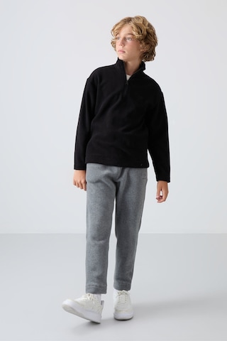 Tommylife Standart Fit 2li Paket Siyah-gri Melanj Erkek Çocuk Polar Sweatshirt - 11221 Siyah - Gri