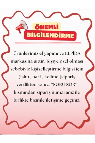 Kişiye Özel Isimli Boncuklu Çanta Charmı & Anahtarlık Turuncu