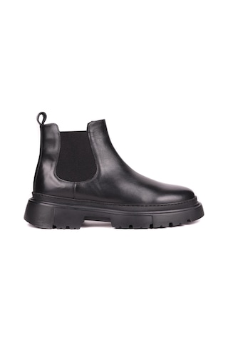 Shoetyle - Siyah Hakiki Deri Erkek Chelsea Bot 101-9046-1425