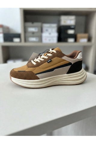 Volis Premium M-26729 Taba Bağcıklı Memory Foam Taban Günlük Erkek Sneaker Ayakkabı