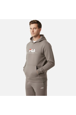 Kahverengi Fila Unısex Günlük Sweatshirt Valsera Logo Hoodie Fau0227.70008 Kahverengi