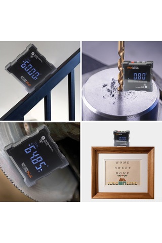 Qingmipy Dijital Eğim Ölçer - Büyük Lcd Ekranlı, Su Geçirmez, Mıknatıslı, Hassas Açı Ölçümü 0.01 Doğruluk