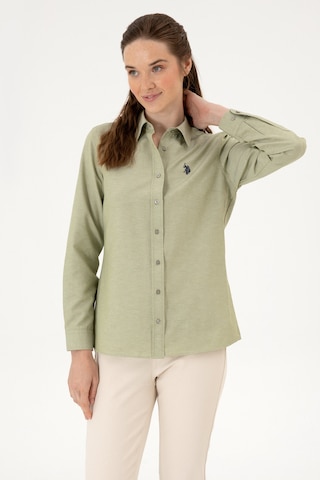 U.s. Polo Assn. Kadın Açık Haki Gömlek Basic 50316711-vr183 Acık Hakı