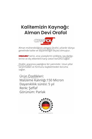 Araba Kapı Koruyucu Ppf Film 8 Parça Alman Malı Parlak Şeffaf Boya Çizik Önleyici Tırnak Koruma Sticker 8pcs