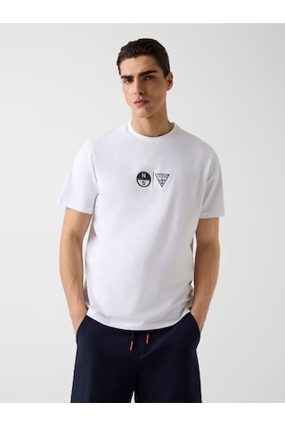Guess Jersey Regular Fit Erkek T-shirt M6gı40k3322 Beyaz