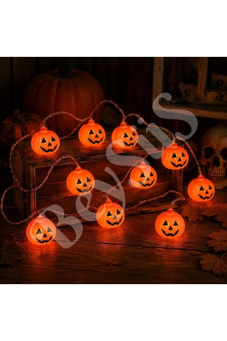 Beysüs Cadılar Bayramı Halloween 10lu Balkabağı Led Işık