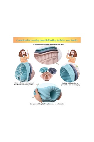 Soulader 9,5 İnç Silikon Kek Kalıbı Yapışmaz Yivli Tabanlı Saplı Muffin Tepsisi Cupcake Pasta Pişirme Kapları Keklik Jöle Jelatin Ekmek Yapımı İçin Pratik Fırın Ve Mikrodalga Uyumlu Diğer
