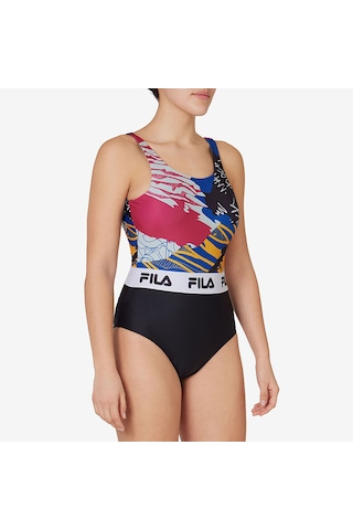 Fuşya Fila Kadın Mayo Allover Print Onepiece Lw411143 Fuşya