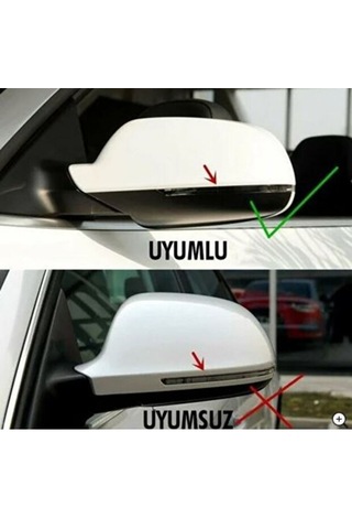 Audi A3 8p 2008 2009 2010 2011 2012 Sinyalsiz Aynalara Uyumlu Yarasa Batman Ayna Kapağı Seti Parlak Siyah