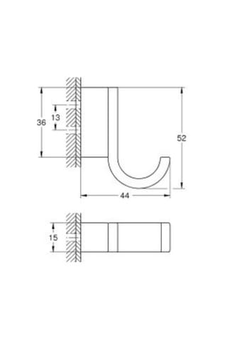 Grohe Selection Tekli Havlu Askısı - 41039a00 Siyah