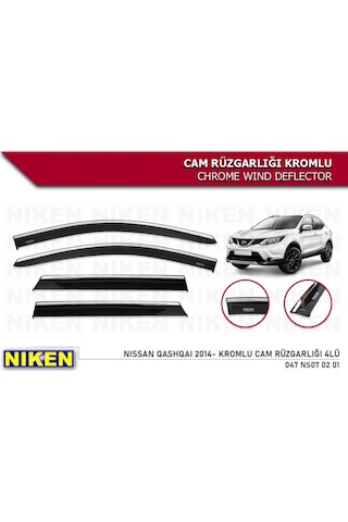Niken Nissan Qashqai 2014 Kromlu Cam Rüzgarlığı 4 Lü