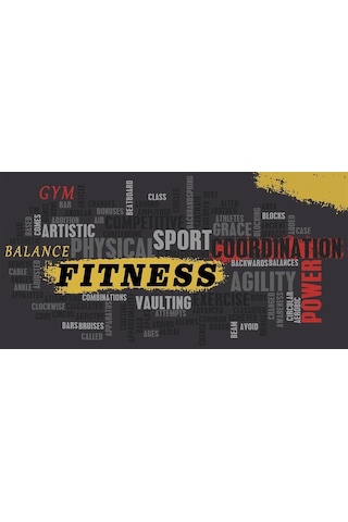 Spor Salonları Için Yazılı Duvar Kağıdı (448940487)