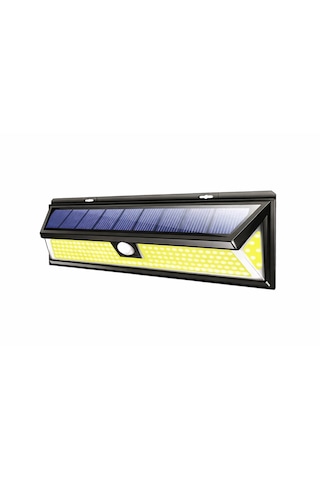 Solar 180 Led Güneş Enerjili Kumandalı 3 Modlu Duvar Lambası Hareket Sensörlü Su Geçirmez 1