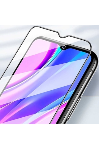 Realme C15 Davin 5D Cam Ekran Koruyucu Siyah