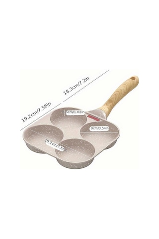 Adet Ev Tipi Dört Delikli Kızartma Tavası Mutfak Tavası Yapışmaz Tava Kahvaltı Yumurta Hamburger Küçük Kızartma Tavası Biftek Tencere Diğer
