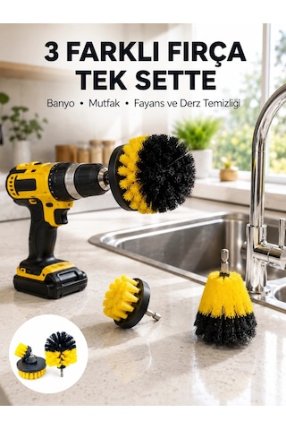 Plentifulbanyo, Mutfak, Jant Ve Fayans Temizliği İçin Uygun Matkap Başlığı