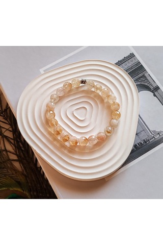 Sitrin Doğal Taşlı Bileklik 8 Mm