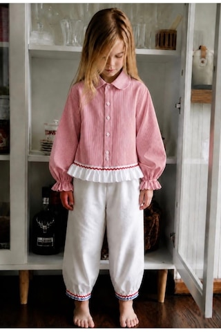 Gökjoy Kids Wear Gömlekli Takım Pembe Pembe