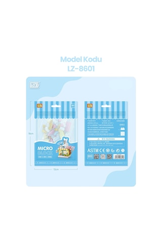 Loz Micro Block 4'lü Dükkan Seti 4 Farklı Model Dekoratif Oyuncak Yapım Seti Yapı Blok Seti