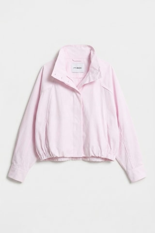 Itsbasic Kadın Pembe Renk W5 Oversize Özel Organik Kumaş Tasarım Gömlek Ceket