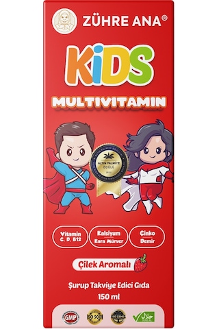 Zühre Ana Kids Multivitamin Şurup Çilekli 150 ML
