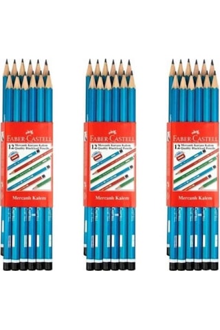 Faber-castell Kurşun Kalem Köşeli Mercanlı - 36 Adet