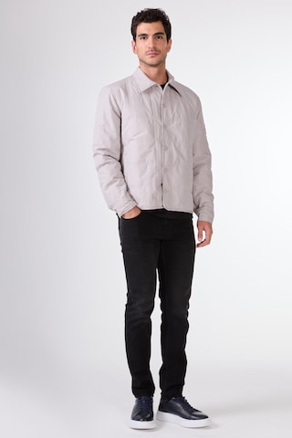Dufy Gri Kapitone Erkek Mont - Slim Fit Gri