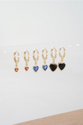 Kadın Vip Ser Kalp Model 6'lı Küpe Seti 002