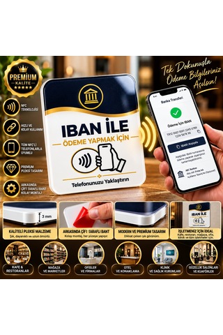 Premium Nfc Pleksi Kart Telefonla Temassız Banka Bilgisi Görüntüleme Banka Bilgi Kartı