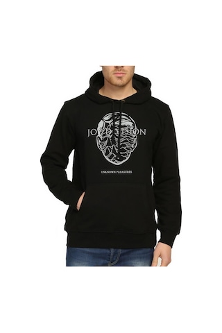 Bant Giyim - Joy Division Siyah Kapşonlu Erkek Sweatshirt Hoodie