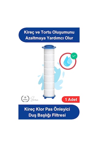 Filtre 1 Adet Duş Başlığı Filtresi Kireç Klor Pas Önleyici Yedek Filtre Seti Pamuk Su Arıtma Kartuş Standart