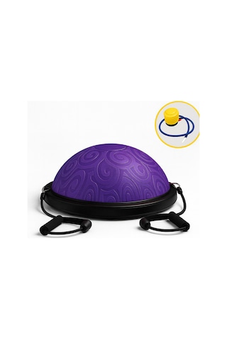 Evapera Yeni Nesil Modern Uluslararası Standartlarda Denge Mobilite Pilates Bosu Ball Aleti Topu 58cm Mor