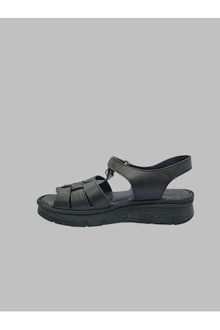 Pierre Cardin Pc-5142 Kadın Deri Sandalet Siyah