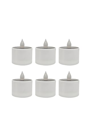 Hfambition 6 Adet Güneş Enerjili Fakatlı Mumlar, Dış Mekan Dekorasyonu, Partiler İçin Canlı Parıltı Efekti, Soğuk Beyaz Flşer Soğuk Beyaz