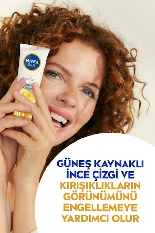 Sun Yüz Kremi 50ml Spf50 Yüksek Güneş Koruyucu  Görünümü Engelleyici