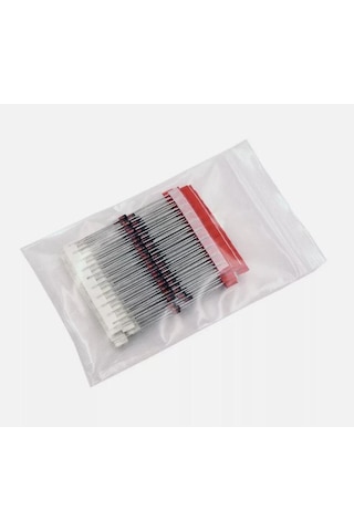 140 Parça Zener Diyot Seti 1/2w 14 Farklı Değerde Şeffaf Poşette