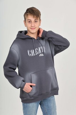 Toontoy Kids Toontoy Erkek Çocuk Pistole Baskılı Sweatshirt Füme