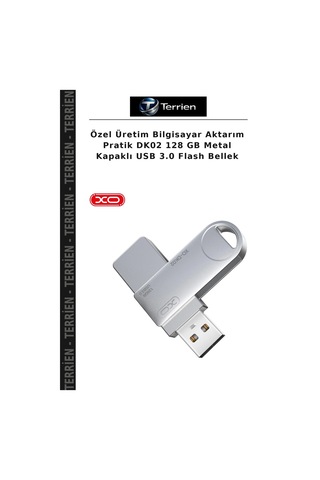 Özel Üretim Bilgisayar Aktarım Pratik Dk02 128 Gb Metal Kapaklı Usb 3.0 Flash Bellek