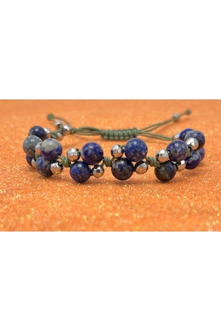 Yıldız Doğal Taş 6mm Ipli Lapis Lazuli Ayarlanabilir Ölçü Doğal Taş Bileklik Lacivert
