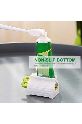 Pazly 3 Adet Yuvarlanan Diş Macunu Sıkacağı, Dikey Manuel Döner Dağıtıcı, Banyo İçin Mavi Mavi 3