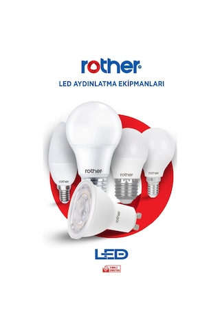 ''rtl11121 Rother Gu10 Led Spot Ampul 6w 540 Lümen 3000k Sarı Işık - Enerji Tasarruflu Ampul
