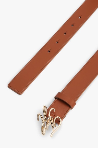 Tommy Hilfiger Th Kadın Script 3.0 Kahverengi Kemer-13688 Kahverengi