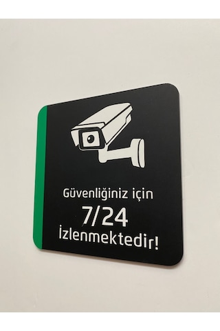 Pleksi Güvenlik Kamerası Uyarı Levhası