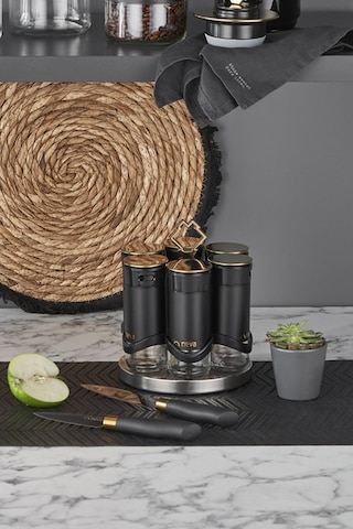 Neva N3309 Bitter Niş-Gold 6 Lı Baharat Seti Gold - Siyah